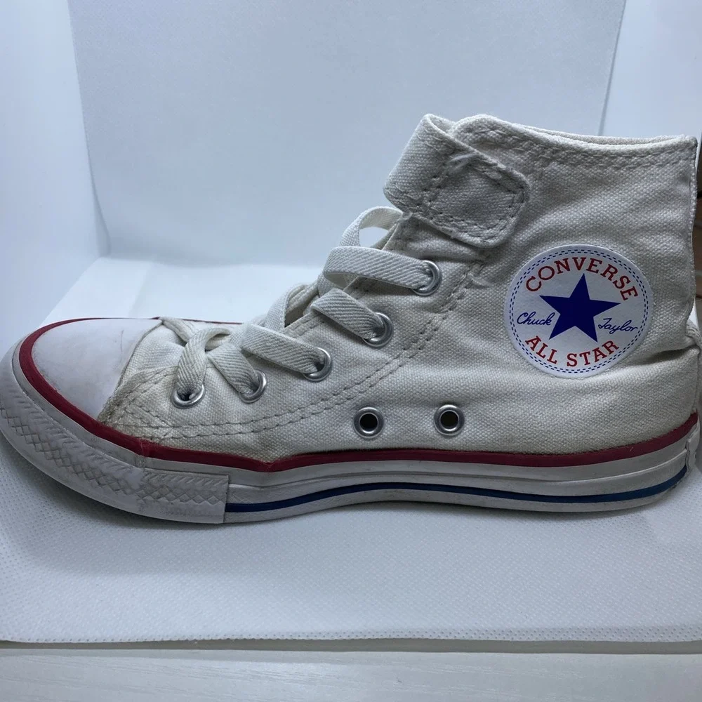 Converse Chuck Taylor All Star White High Top Platform Sneakers Youth Size 13